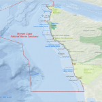 The boundaries of the Olympic Coast National Marine Sanctuary